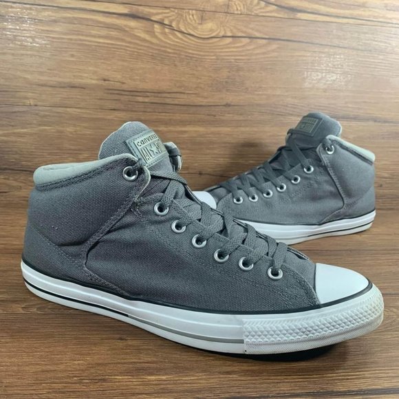 Converse Street High Gray Canvas High Top Sneakers Men’s Size 11.5